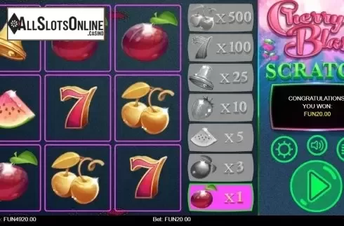 Game Screen 4. Cherry Blast Scratch from 1X2gaming