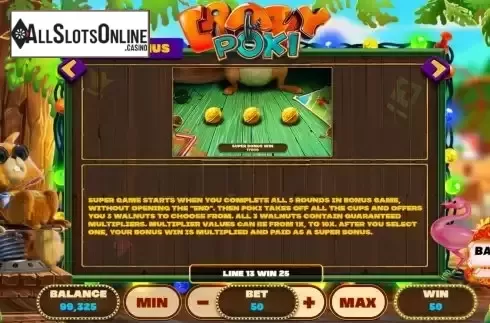 Super Bonus screen