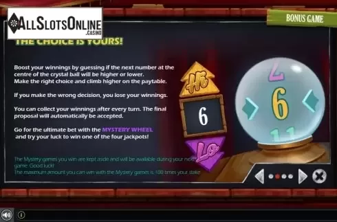 Features. Crystal Hi Lo from GAMING1