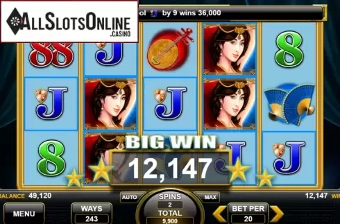 Win Screen 1. Dancing Beauty from Spin Games