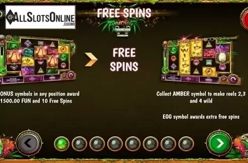 Paytable 1. Dino Odyssey from Kalamba Games