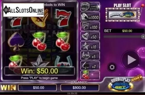 Win Screen. Doubleplay Superbet (Scratch) from NextGen