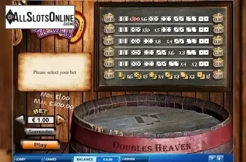 Reels screen. Doubles Heaven from GVG