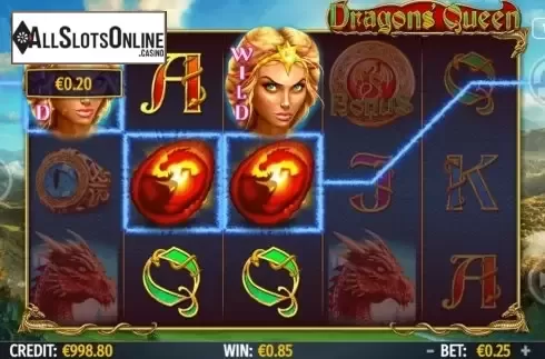 Win screen 2. Dragons Queen from Octavian Gaming