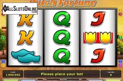 Game Workflow screen. Dutch Fortune from Greentube