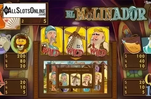 Paytable 1. El Molinador HD from Merkur