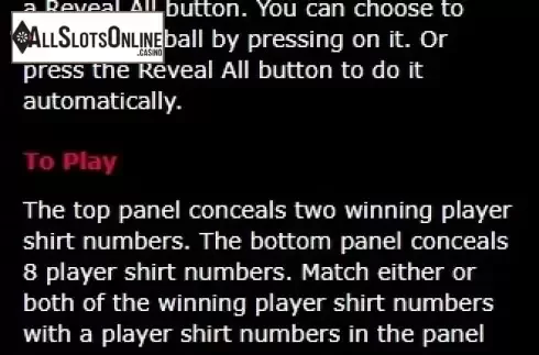 Paytable 2. Football (gamevy) from gamevy