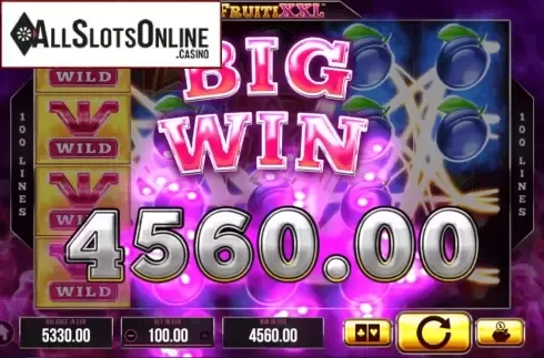 Win screen . Fruiti XXL from SYNOT