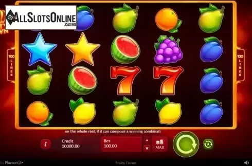 Reel Screen. Fruity Crown from Playson