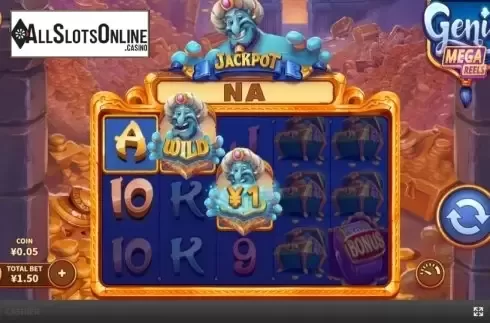 Win Screen 3. Genie Mega Reels from Skywind Group