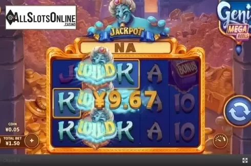 Win Screen 4. Genie Mega Reels from Skywind Group