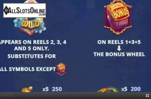 Paytable 1. Genie Mega Reels from Skywind Group