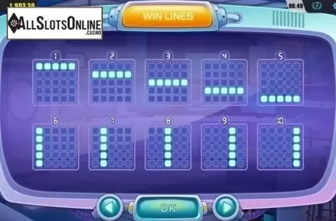 Paylines. Germ Lab from Dream Tech