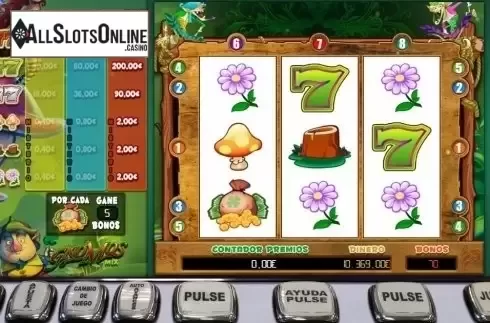 Bonus Game screen. Gnomos Mix from R. Franco