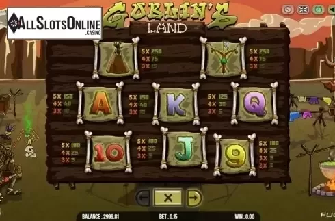 Paytable 1. Goblins Land from Fugaso