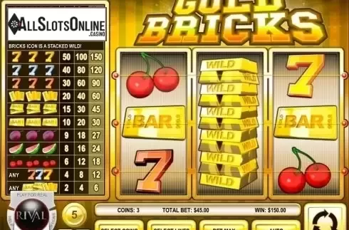 Win 4. Gold Bricks from Rival Gaming