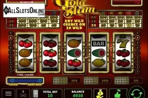 Win Screen. Gold Slam from StakeLogic