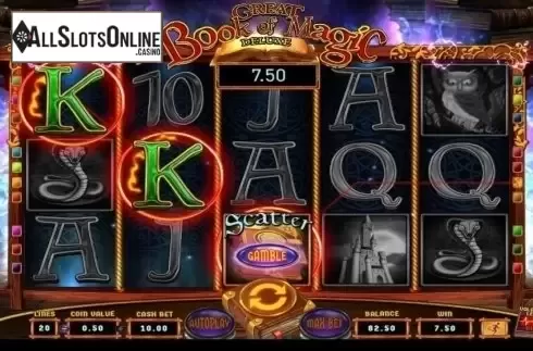 Win Screen . Great Book of Magic Deluxe from Wazdan