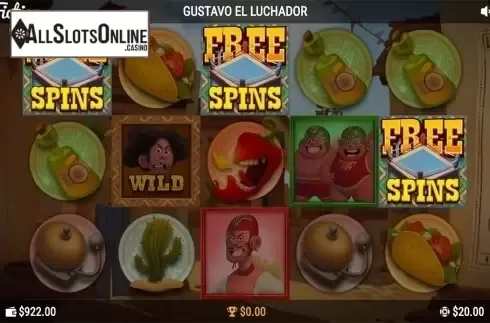 Scatter win screen. Gustavo el luchador from PearFiction