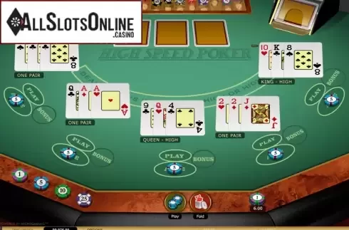 Game Screen . High Speed Poker MH (Microgaming) from Microgaming