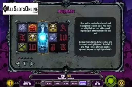 Paytable 1. House of Doom from Play'n Go