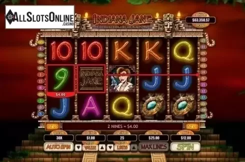 Win Screen. Indiana Jane from RTG