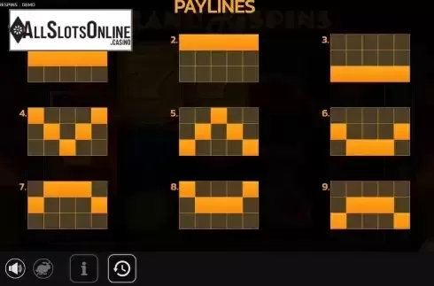 Paylines screen
