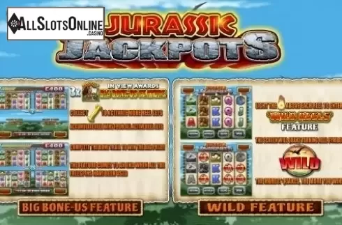Paytable 1. Jurassic Jackpots from Reflex Gaming