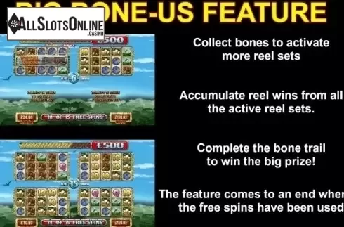 Paytable 3. Jurassic Jackpots from Reflex Gaming