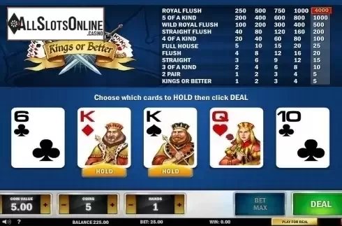 Game Screen 2. Kings or Better MH (Play'n Go) from Play'n Go