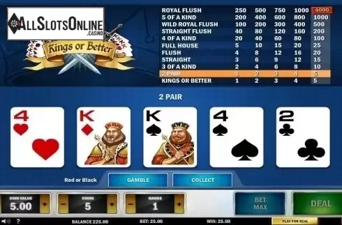 Win Screen. Kings or Better MH (Play'n Go) from Play'n Go