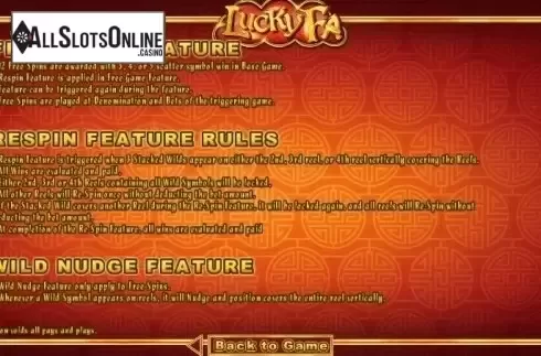 Features. Lucky Fa from SimplePlay
