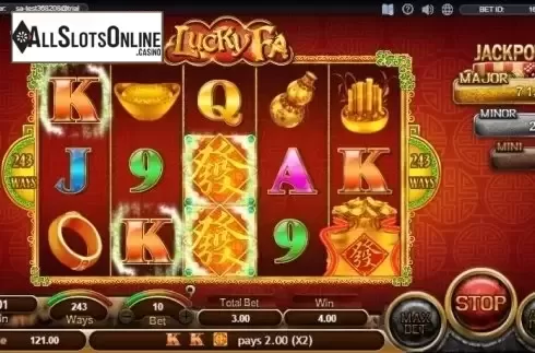 Win Screen. Lucky Fa from SimplePlay