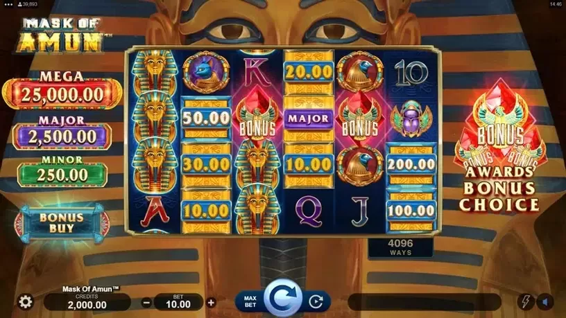 Mask of Amun slot screenshot 1