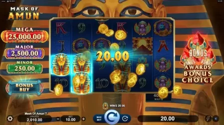 Mask of Amun slot screenshot 2