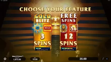 Mask of Amun slot screenshot 4