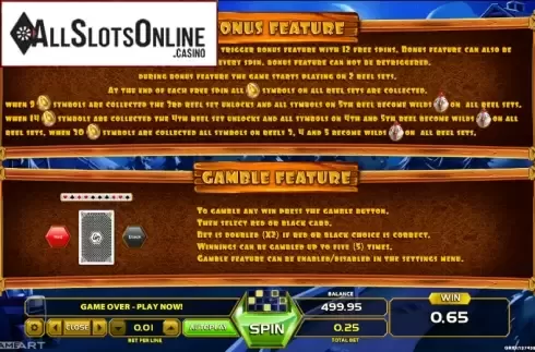 Paytable 2. Money Farm 2 from GameArt