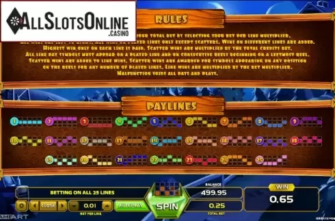 Paytable 3. Money Farm 2 from GameArt