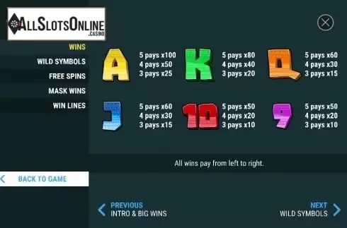Paytable 2