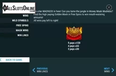 Paytable 1