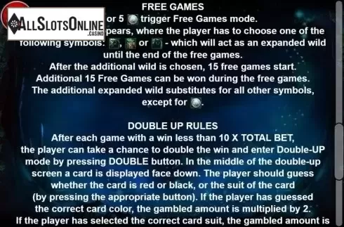 Paytable 3. Mystic Moon (Casino Technology) from Casino Technology