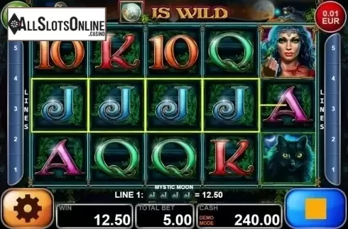 Win screen. Mystic Moon (Casino Technology) from Casino Technology