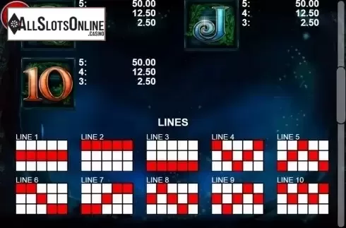 Paytable 2. Mystic Moon (Casino Technology) from Casino Technology