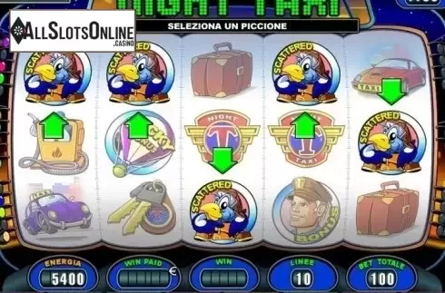 Reel Screen. Night Taxi from Octavian Gaming