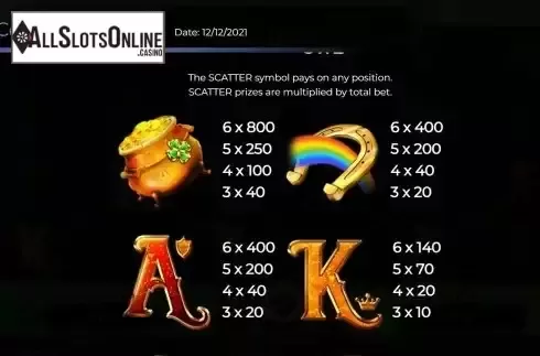 Pay Table screen 2