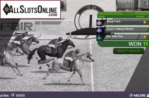 Win Screen 2. Raceday Horses from FunFair