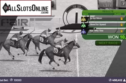 Win Screen. Raceday Horses from FunFair