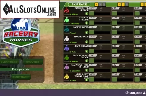 Reel Screen. Raceday Horses from FunFair