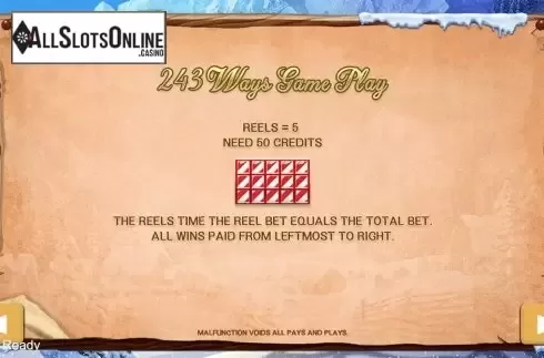 Paytable 3. Santa Claus (PlayStar) from PlayStar