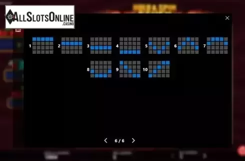 Paylines screen